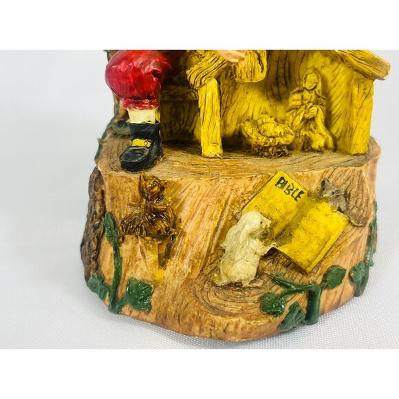 House of Lloyd Santa Building Nativity Silent Night Jesus Music Box Creche - Picture 7 of 9